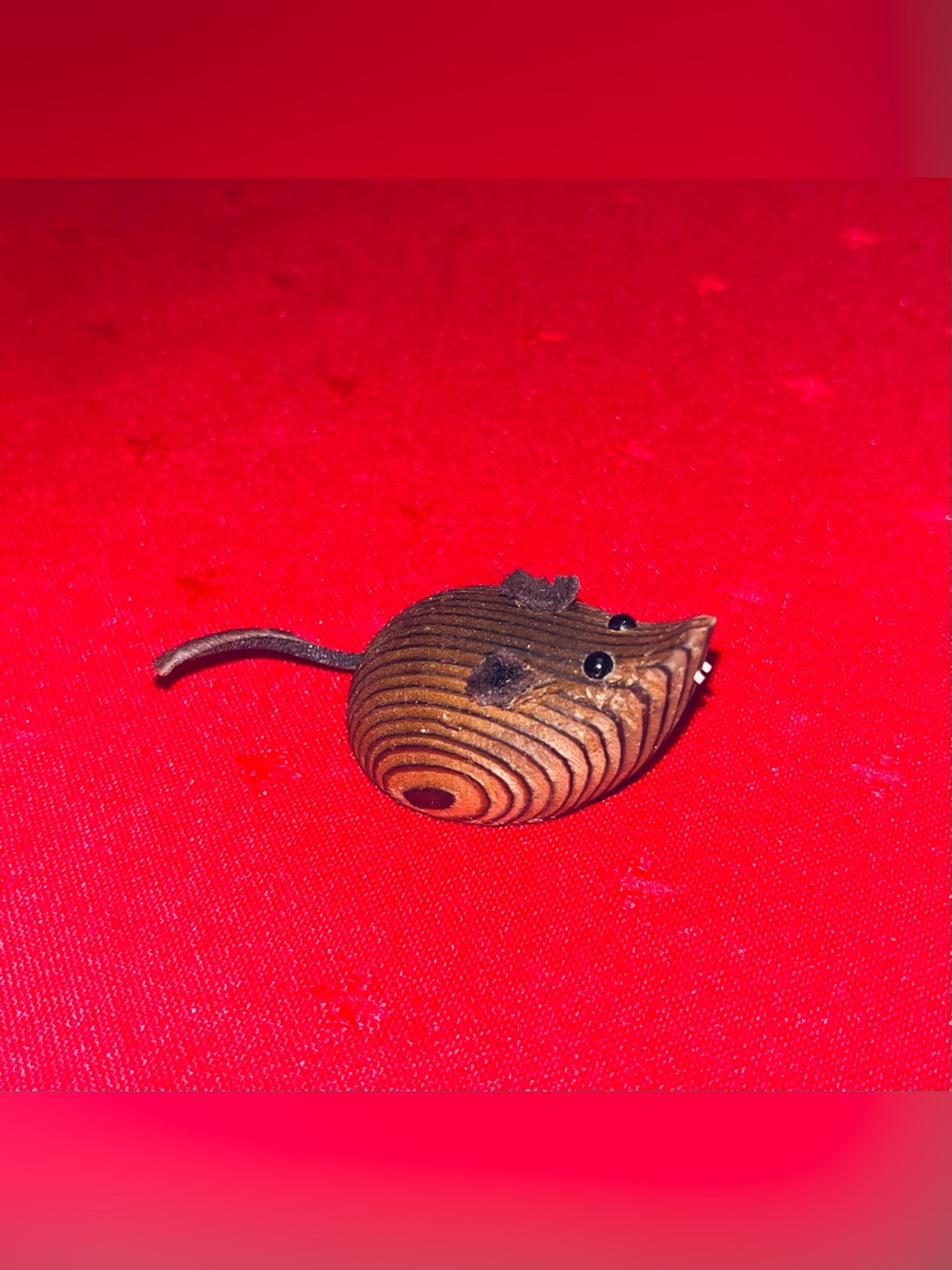 Vintage Danish Wood Mouse Figurine